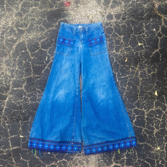 Vintage Denim - SOLD—- VINTAGE 60s Mega Bell Bottom Jeans